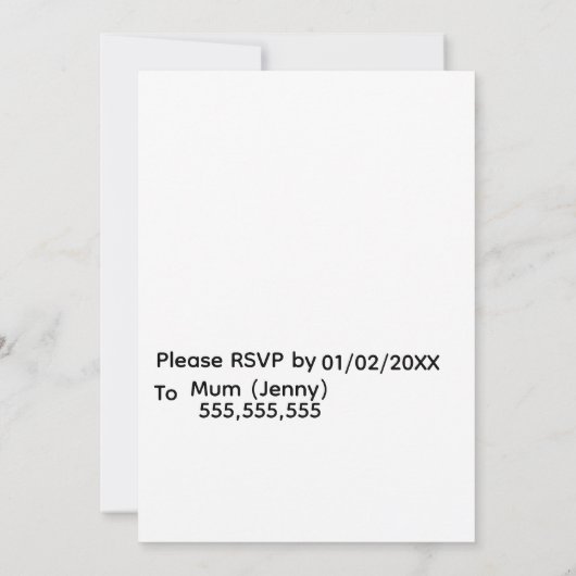 Jungle 1st Birthday Invitation | Wild One First  招待状 (裏面)