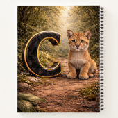 Jungle Alphabet Letter C Cougar Education Notebook ノートブック (裏面)