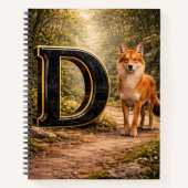 Jungle Alphabet Letter D Dingo Education Notebook ノートブック (正面)