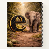 Jungle Alphabet Letter E Elephant Education Notebo ノートブック (裏面)