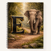 Jungle Alphabet Letter E Elephant Education Notebo ノートブック (正面)