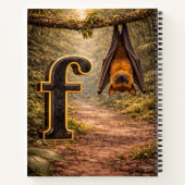 Jungle Alphabet Letter F Fruit Bat Educational  ノートブック (裏面)