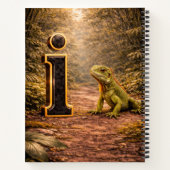 Jungle Alphabet Letter I Iguana Gold Educational ノートブック (裏面)