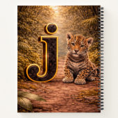 Jungle Alphabet Letter J Jaguar Gold Educational  ノートブック (裏面)