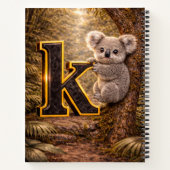 Jungle Alphabet Letter K Koala Gold Educational  ノートブック (裏面)