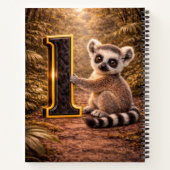 Jungle Alphabet Letter L Lemur Gold Educational  ノートブック (裏面)