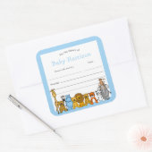 Jungle Animal蔵書票、ベビー初のライブラリ スクエアシール (封筒)