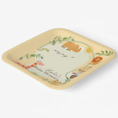 Jungle Animal Safari Adventure Awaits ペーパープレート (傾斜あり)