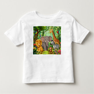 Jungle Animal Toddler T-Shirt | Soft Cotton Tee" トドラーTシャツ
