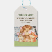 Jungle animals Baby shower ギフトタグ (正面)