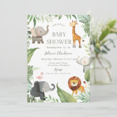 Jungle Animals Baby Shower Invitation 招待状 (スタンド正面)