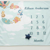 Jungle Animals Neutral Baby Blanket タペストリー