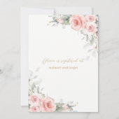 Jungle Animals Pink Floral Girl Baby Shower  招待状 (裏面)