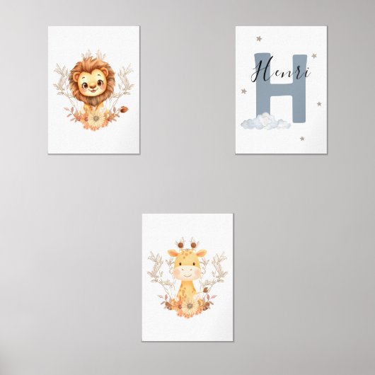 Jungle Animals Safari Baby Animals Nursery (正面)