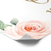 Jungle Animals Safari Blush Pink Floral Welcome  ポスター (角)