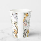 Jungle Animals, Safari, Wild One, First Birthday 紙コップ (右)