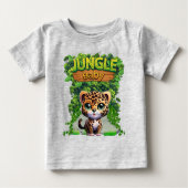 Jungle Baby Leopard, Cute Wildlife Kitty Cat 🐆 ベビーTシャツ (正面)