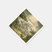 Jungle Dinosaur Baby Shower スタンダードカクテルナプキン (角)