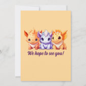 Jungle Dinosaur Dino Bash 2nd birthday Party 招待状 (裏面)