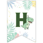 Jungle Dinosaur Roar Happy Birthday Banner バンティングフラッグ (第2の旗)