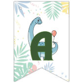 Jungle Dinosaur Roar Happy Birthday Banner バンティングフラッグ (第3の旗)