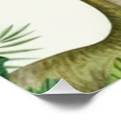 Jungle Dinosaur Roar Welcome Birthday Sign ポスター (コーナー)