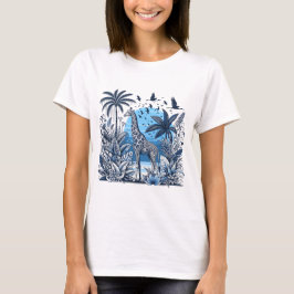 "Jungle Elegance: Giraffe in a Tropical Paradise" Tシャツ