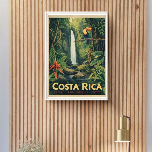 Jungle Escape – Vintage Costa Rica Travel  ポスター