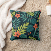Jungle Foliage Pattern – Lush Tropical Leaf Design クッション (ブランケット)