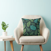 Jungle Foliage Pattern – Lush Tropical Leaf Design クッション (椅子)