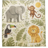 Jungle Friends シャワーカーテン (正面)
