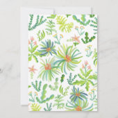 Jungle Garden Watercolor Custom BRIDAL SHOWER サンキューカード (裏面)