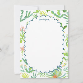 Jungle Garden Watercolor Custom BRIDAL SHOWER サンキューカード