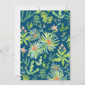 Jungle Garden Watercolor Custom BRIDAL SHOWER サンキューカード (裏面)