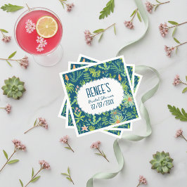 Jungle Garden Watercolor Custom BRIDAL SHOWER スタンダードカクテルナプキン