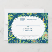 Jungle Garden Watercolor Custom BRIDAL SHOWER 出欠カード (正面)