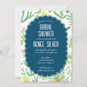 Jungle Garden Watercolor Custom BRIDAL SHOWER 招待状 (正面)