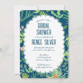 Jungle Garden Watercolor Custom BRIDAL SHOWER 招待状 (正面)