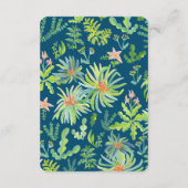 Jungle Garden Watercolor Custom QR BRIDAL SHOWER エンクロージャーカード (裏面)