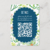 Jungle Garden Watercolor Custom QR BRIDAL SHOWER エンクロージャーカード (正面)