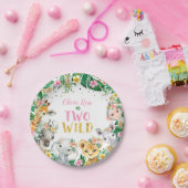 Jungle Girl Birthday Safari Animals Paper Plates ペーパープレート (パーティー)