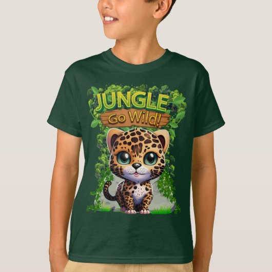Jungle Go Wild Leopard Kitty Cat Wildlife Animal🐆 Tシャツ (正面)