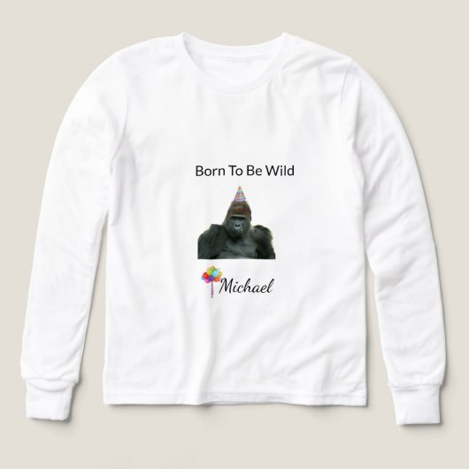 Jungle Gorilla Happy Birthday Art (デザイン正面)