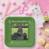 Jungle Green Gorilla Celebration ペーパープレート (パーティー)