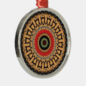 Jungle green pattern メタルオーナメント (右)