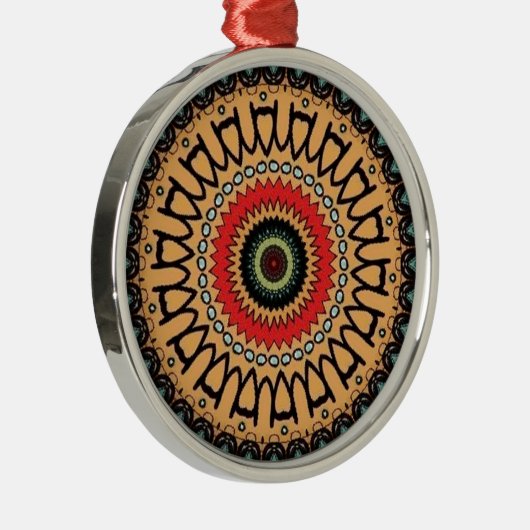 Jungle green pattern メタルオーナメント (右)