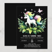 Jungle Horse Birthday 招待状 (正面/裏面)