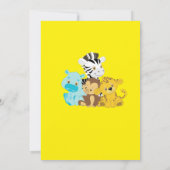 Jungle Jamboree 1st Birthday Green Safari 招待状 (裏面)