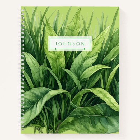 Jungle leafs Spiral Sketchbook Notebook ノートブック (正面)