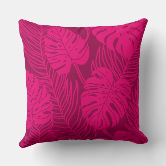 Jungle luxe - tropical pattern クッション (裏面)